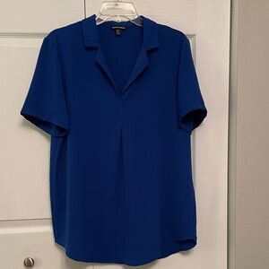 Like New HILARY RADLEY Medium V Neckline Pullover Blouse Pleated Front Detail